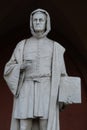 The statue of Giotto in the porch of the Lodge Amulea by Vincenzo Vela, Padua, Italy