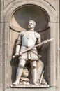 Statue of Giovanni dalle Bande Nere outside Uffizi Gallery in Florence