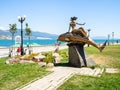 Statue Girl on Dolphin in Novorossiysk city