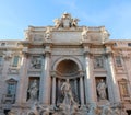 statue of the god Neptune of the Trevi fountain in Rome
