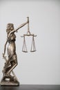 statue of god Themis Lady Justice is used as symbol of justice within law firm to demonstrate truthfulness of facts and power to Royalty Free Stock Photo