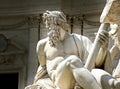 Statue of the god Zeus in Bernini's Fountain Royalty Free Stock Photo