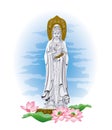 The statue of the goddess Bodhisattva Guanine Royalty Free Stock Photo