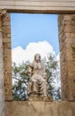 Statue of the goddess Ceres at the Roman Theatre in Merida, Spain