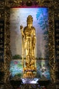 Statue of goddess Guan Yin Bodhisattva Avalokitesvara in a temple in Bangkok