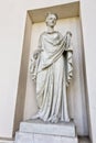 Statue of goddess holding sickle Royalty Free Stock Photo