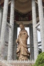 Statue of the Goddess of Mercy, Kuan Yin in the largest buddhist temple in Malaysia Royalty Free Stock Photo