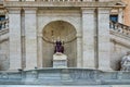 Statue Goddess Roma Fountain at Piazza del Campidoglio in Rome