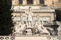 Statue of the goddess Roma in Popolo Square Royalty Free Stock Photo