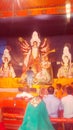 Statue of Goddess`s Durga with Saraswati