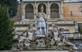 The statue of Godess Roma in Piazza del Popolo, Rome, Italy Royalty Free Stock Photo