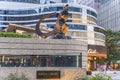 Statue of the Godzilla radioactive monster in the middle of the Hibiya Godzilla Square opens on March 22, 2018 to celebrate the Royalty Free Stock Photo