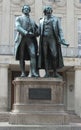 Goethe and Schiller in the city of Weimar, Germany