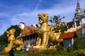 Statue golden Buddha sleep Royalty Free Stock Photo