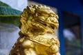 Statue golden lion Royalty Free Stock Photo