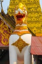 Statue golden of lion Royalty Free Stock Photo