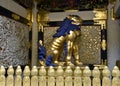 Statue of golden lion at Toshogu Shrine at Nikko, Japan