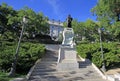 Statue of Goya near Prado museum in Madrid, Spain