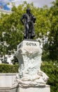 Statue of Goya outside Prado Museum Madrid