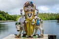 Statue at Grand Bassin aka Ganga Talao crater lake in the centre of Mauritius