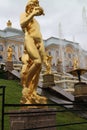 Statue of Grand Cascade, Grand Peterhof Palace Royalty Free Stock Photo