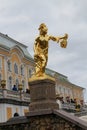 Statue of Grand Cascade, Grand Peterhof Palace Royalty Free Stock Photo