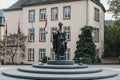 Statue of Grand Duchess Charlotte at the Place Clairefontaine in Luxembourg City