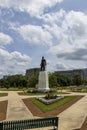 Statue and gravesite of former U.S. senator and Louisiana governor Huey P. Long at the Louisiana State Capitol in Baton Rouge