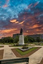 Statue and gravesite of former U.S. senator and Louisiana governor Huey P. Long at the Louisiana State Capitol in Baton Rouge