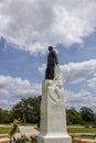 Statue and gravesite of former U.S. senator and Louisiana governor Huey P. Long at the Louisiana State Capitol in Baton Rouge