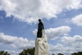 Statue and gravesite of former U.S. senator and Louisiana governor Huey P. Long at the Louisiana State Capitol in Baton Rouge