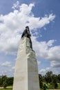 Statue and gravesite of former U.S. senator and Louisiana governor Huey P. Long at the Louisiana State Capitol in Baton Rouge