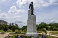 Statue and gravesite of former U.S. senator and Louisiana governor Huey P. Long at the Louisiana State Capitol in Baton Rouge