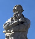 Statue of the great Italian linguist and lexicographer Nicolo Tommaseo erected in the historic Campo Santo Stefano, Venice Royalty Free Stock Photo