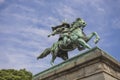 Statue of the great samurai Kusunoki Masashige at the East Garden outside Tokyo Imperial Palace, Japan Royalty Free Stock Photo