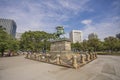 Statue of the great samurai Kusunoki Masashige at the East Garden outside Tokyo Imperial Palace, Japan Royalty Free Stock Photo