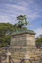 Statue of the great samurai Kusunoki Masashige at the East Garden outside Tokyo Imperial Palace, Japan Royalty Free Stock Photo