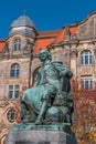 Statue of great scientist Otto Gvericke, Magdeburg, Germany Royalty Free Stock Photo