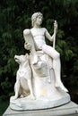Statue of a shepherd boy and his dog