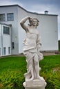 Statue of greek god bacchus in Alleya Statuy of Ermitazh-Vyborg, Vyborg, Russia Royalty Free Stock Photo