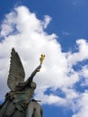 Statue of Greek God Iris carrying fallen hero to Mount Olympus