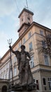 The statue of the Greek god Neptune Royalty Free Stock Photo