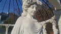 Statue of Greek Goddess Head with lovely hair settled in a public park Royalty Free Stock Photo