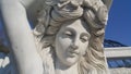 Statue of Greek Goddess Head with lovely hair settled in a public park Royalty Free Stock Photo