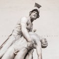 Statue of greek hero Menelaus holding Patroclus in Florence Royalty Free Stock Photo