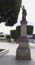 Statue of greek woman on column, Leon Guanajuato