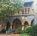 Statue of Grof Karolyi Sandor at Vajdahunyad Castle in the City Park & x28;Varosliget& x29;, Budapest, Hungary Royalty Free Stock Photo