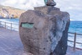 Statue of Guanche warrior at Candelaria, Tenerife, Canary islands, Spain