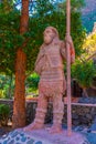 Statue of Guanche warrior at Gran Canaria, Canary islands, Spain