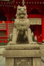 Statue guardian dog at Kanda shrine in Tokyo Royalty Free Stock Photo